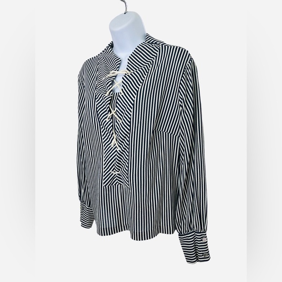 Vtg 50’s Mode O Day Surfer Beach Boho Hippy Long Sleeve Striped 1950s EUC - Picture 4 of 11